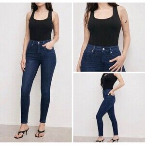 Good American Good Legs Skinny Jeans 0/25 Blue 35 Inseam NWT